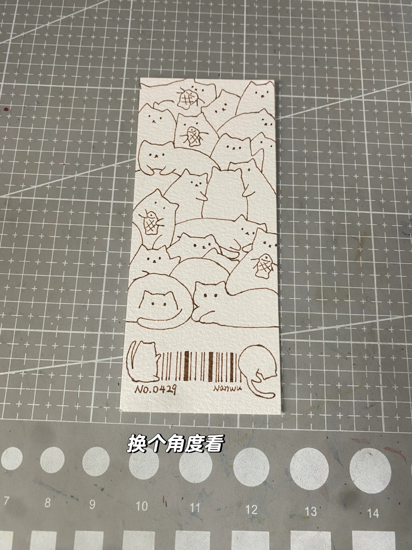 自制猫咪书签92(附过程)超简单的猫猫叠叠乐