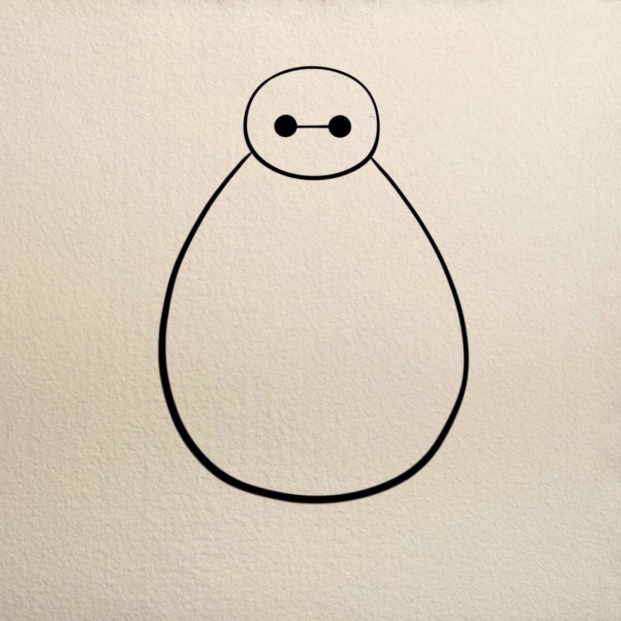 超能陆战队大白7815简笔画附过程7815 97大白真的很暖心吖