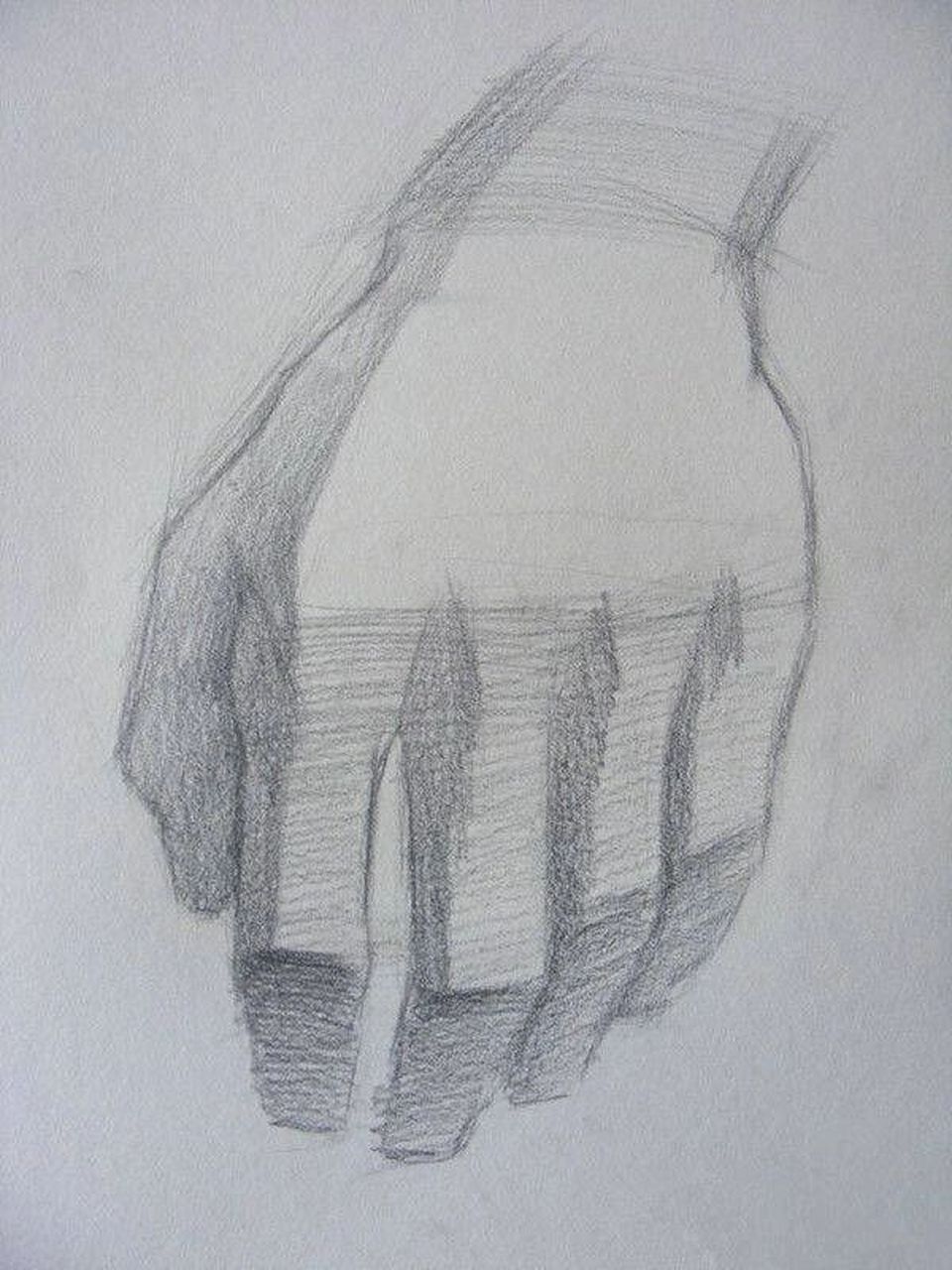 素描人物画手详细步骤教程 第一步:起形.(画素描怎么打好形?