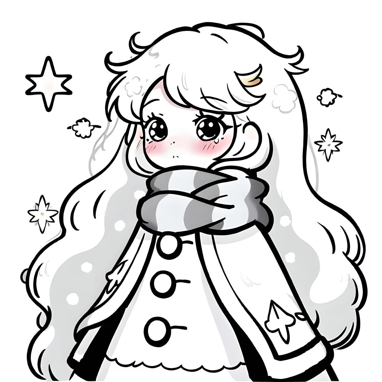 简约可爱头像 雪夜主题 ai出的 最后一张是ai使用工具 可以根据自己的