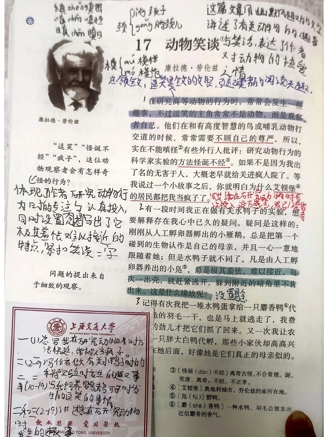 《动物笑谈》思维导图图片