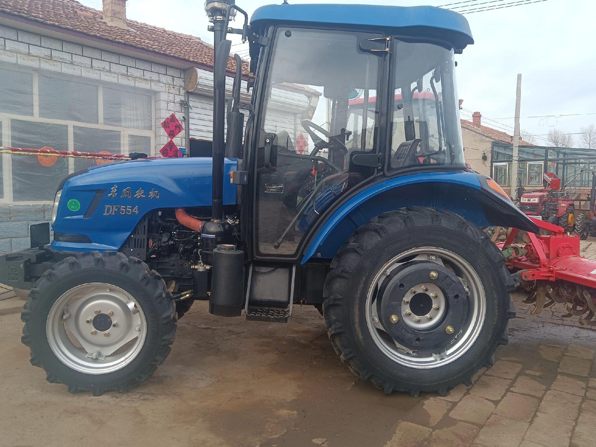 工作了440个小时的纯大桥东风554拖拉机新车状态带开元160旋耕机327