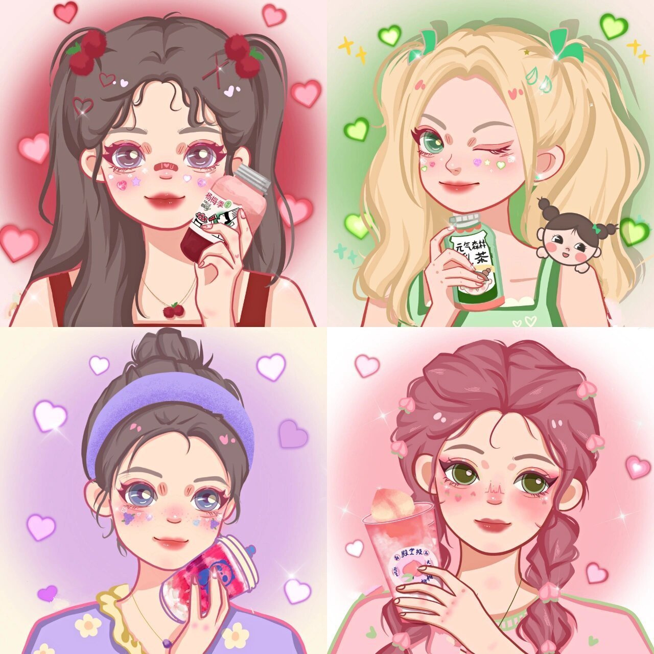 头像又来啦~水果饮品系列闺蜜头像99