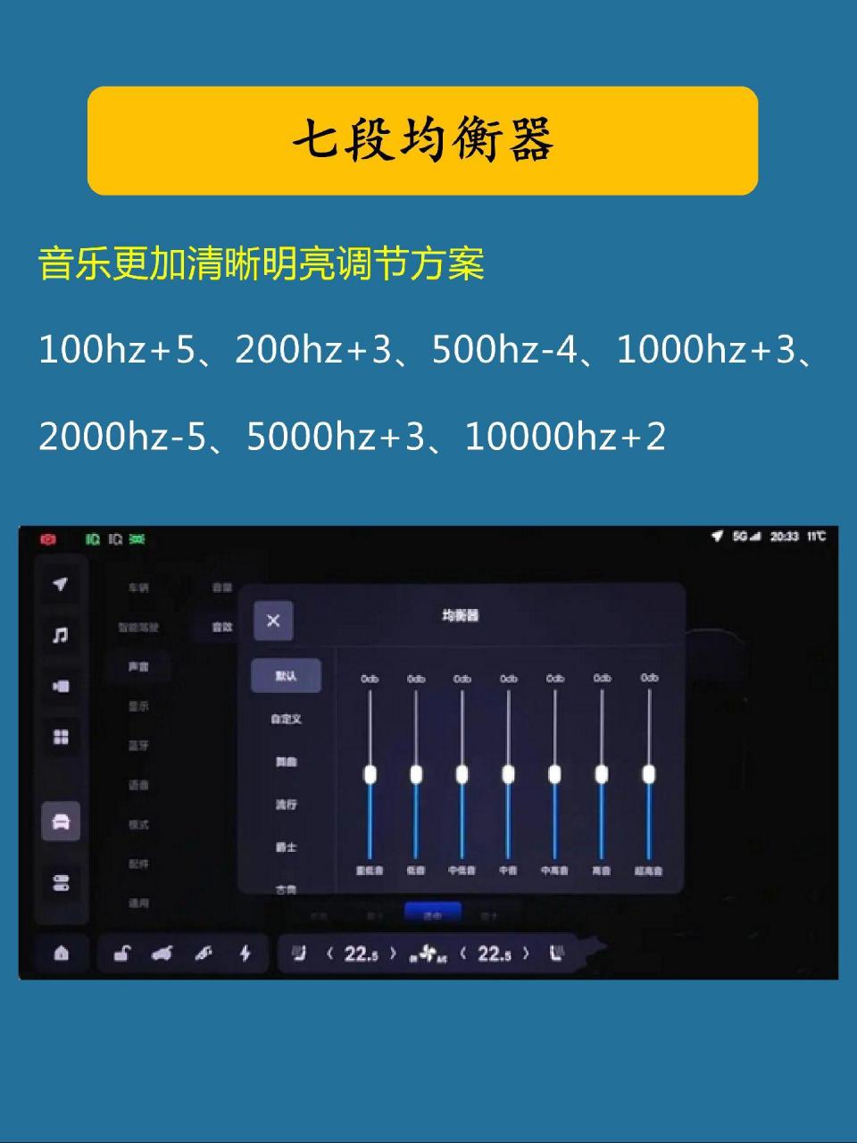 众泰t600均衡器调节图图片