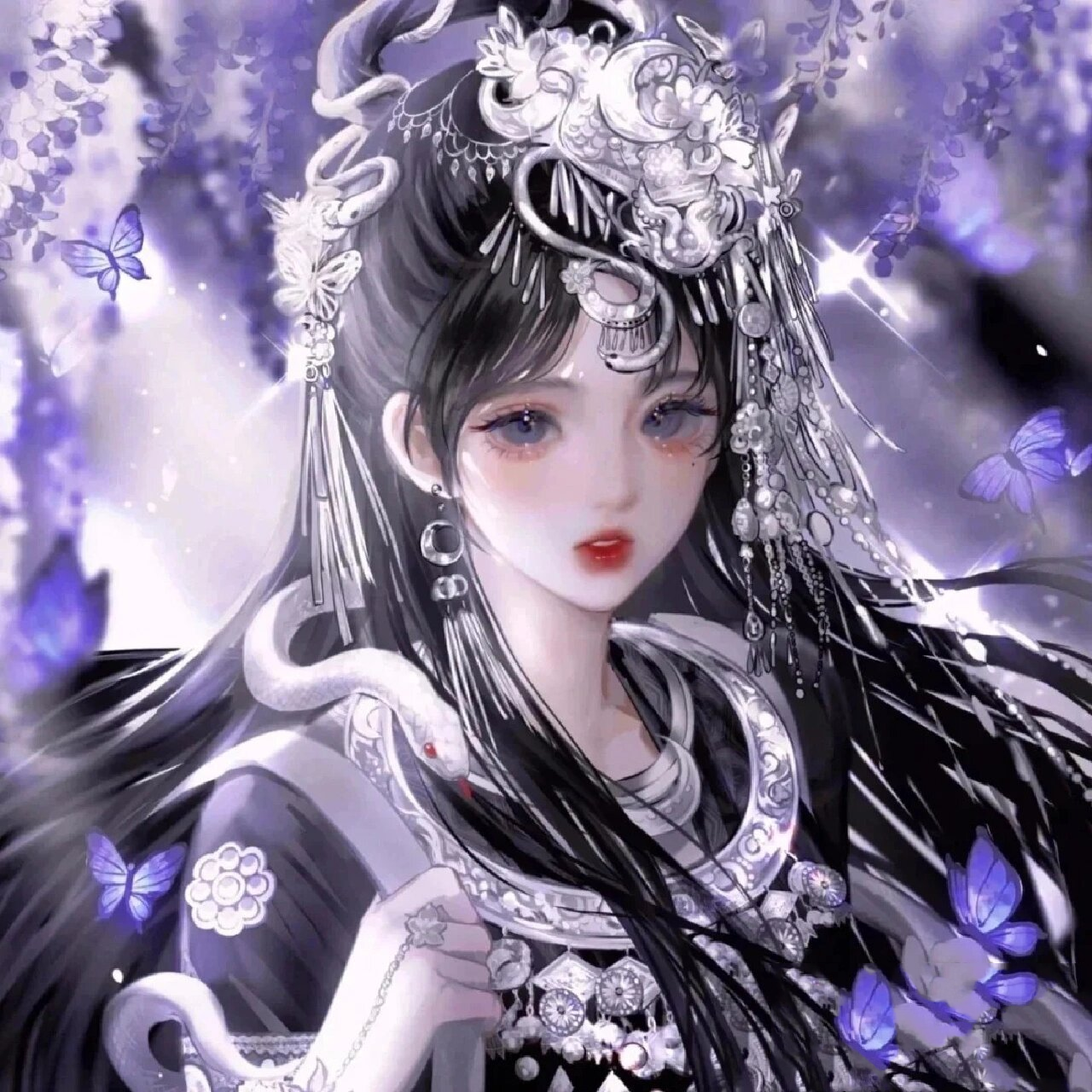 古风头像紫色系女