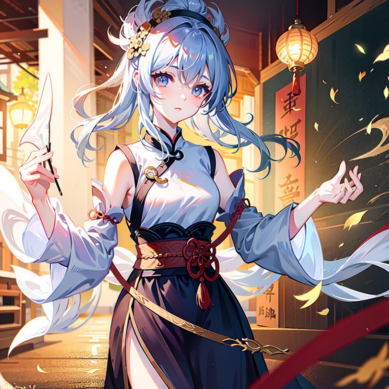 头像#白发古风少女