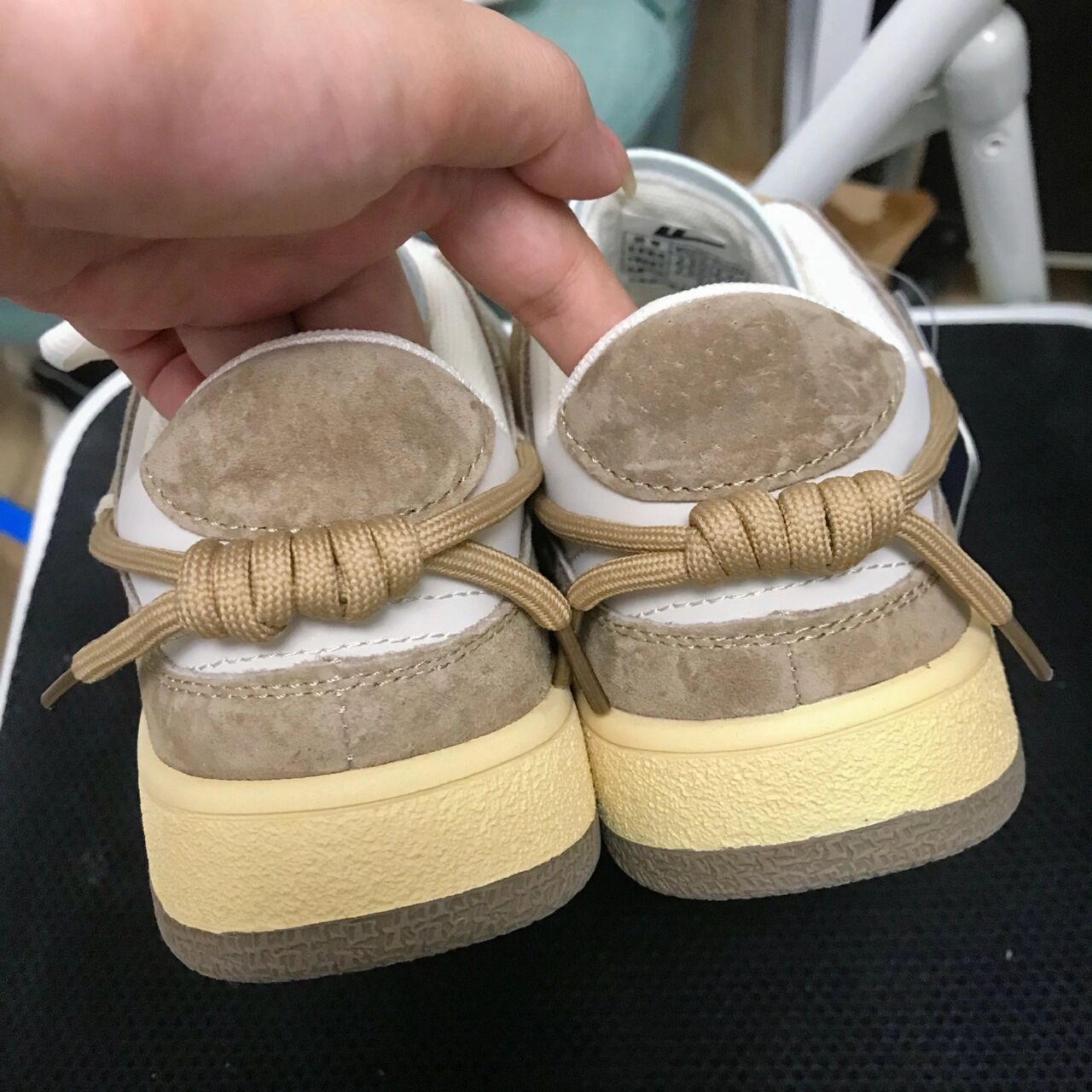 回力dunk鞋鞋带系法 三更半夜在研究这个鞋带怎么系才不会一大坨 就