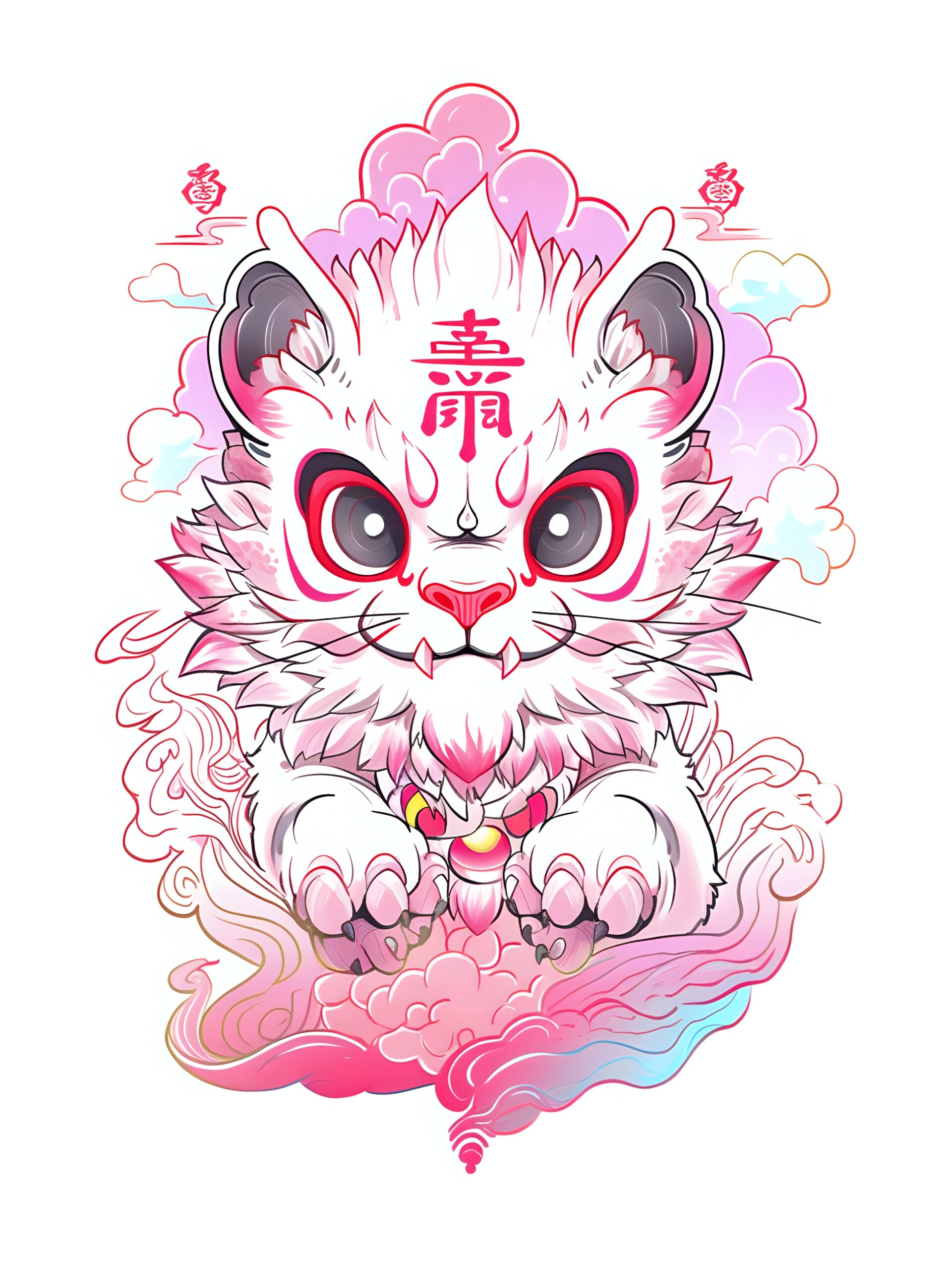 中国年兽插画|貔貅(山海经