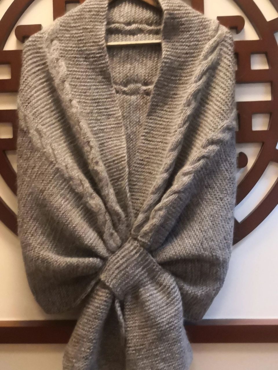 实用披肩编织过程 实用披肩编织过程