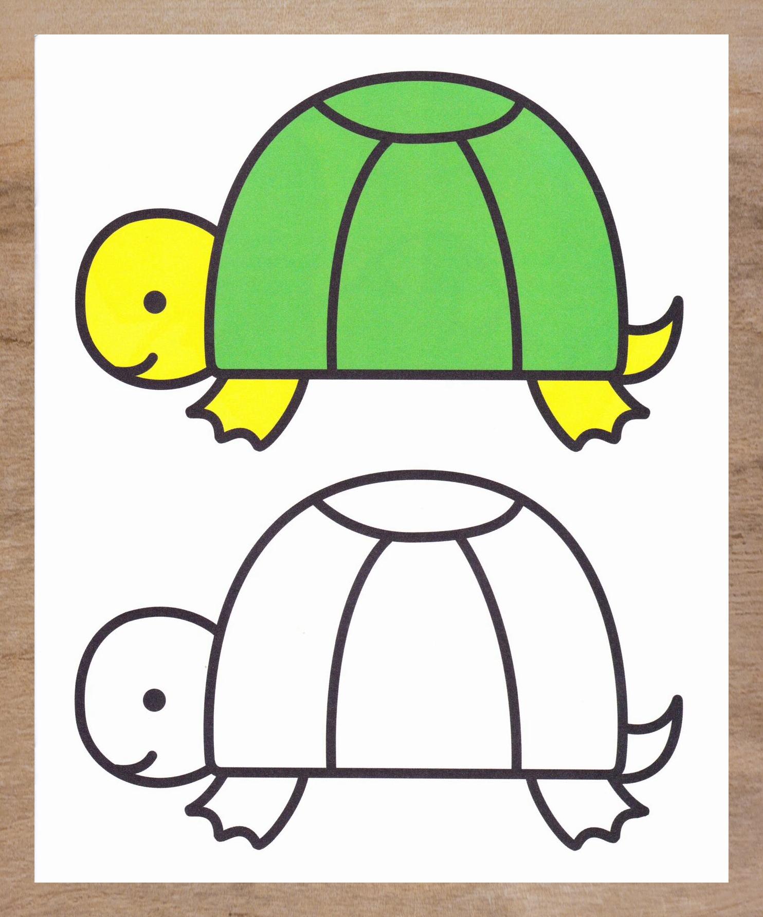 幼儿简笔画涂色页免费打印素材