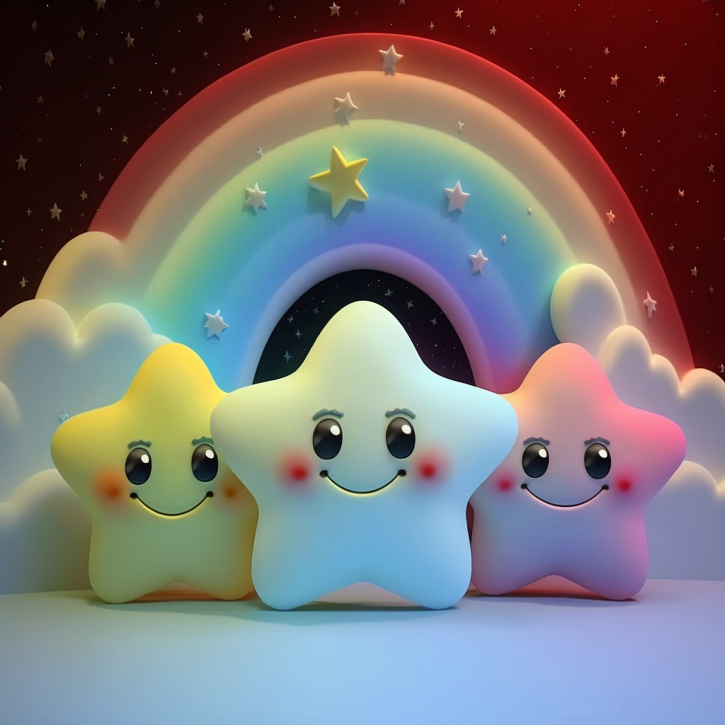 三颗彩虹幸运星 三颗彩虹星又来了