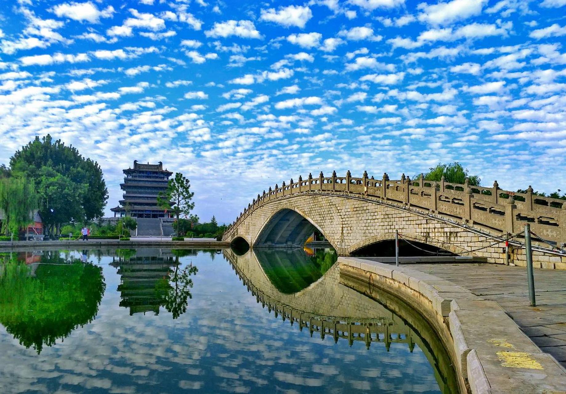 周末去哪儿玩 请来山西运城永济市蒲州镇鹳雀楼!