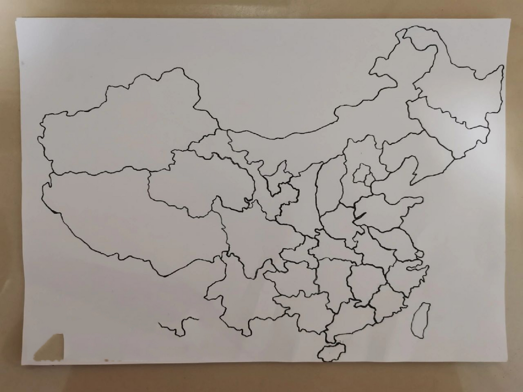 手绘地图儿童画 简单图片