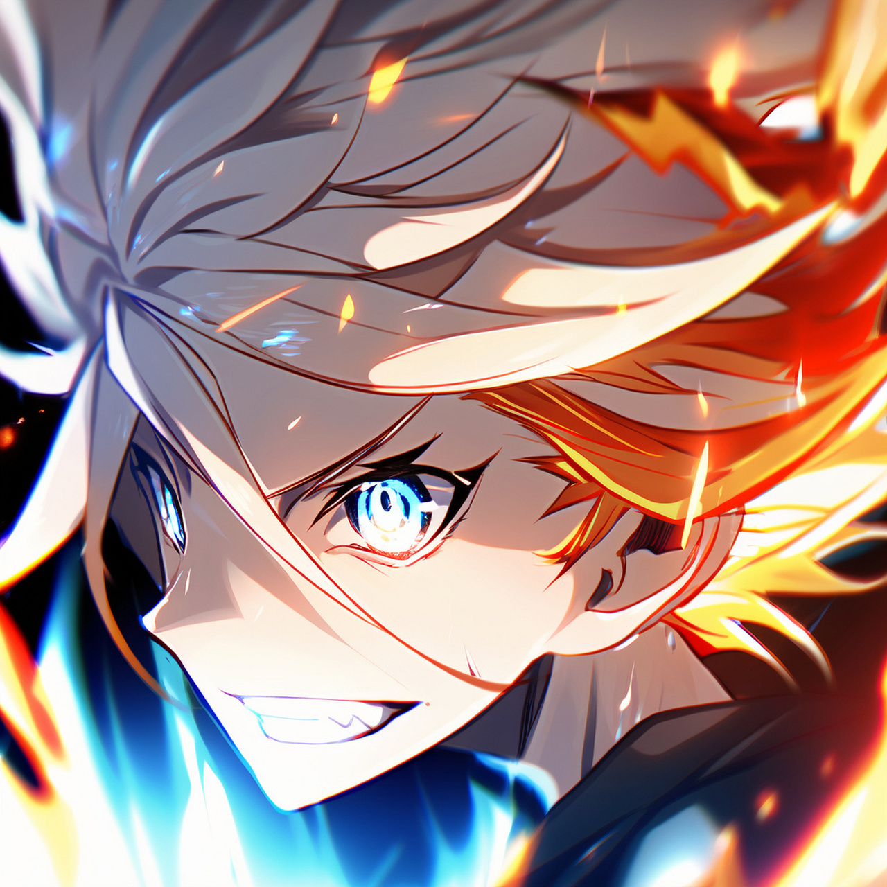 男生头像 | 金发的水与火少年