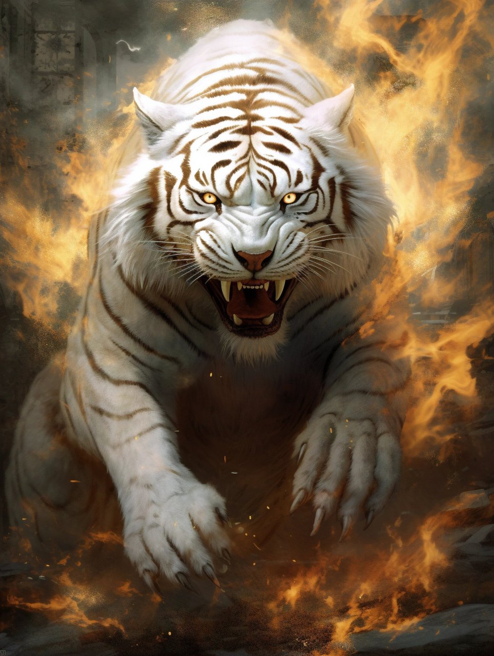 古代中国神兽白虎,手机壁纸, #生肖# #老虎# #十二生肖# #山海经