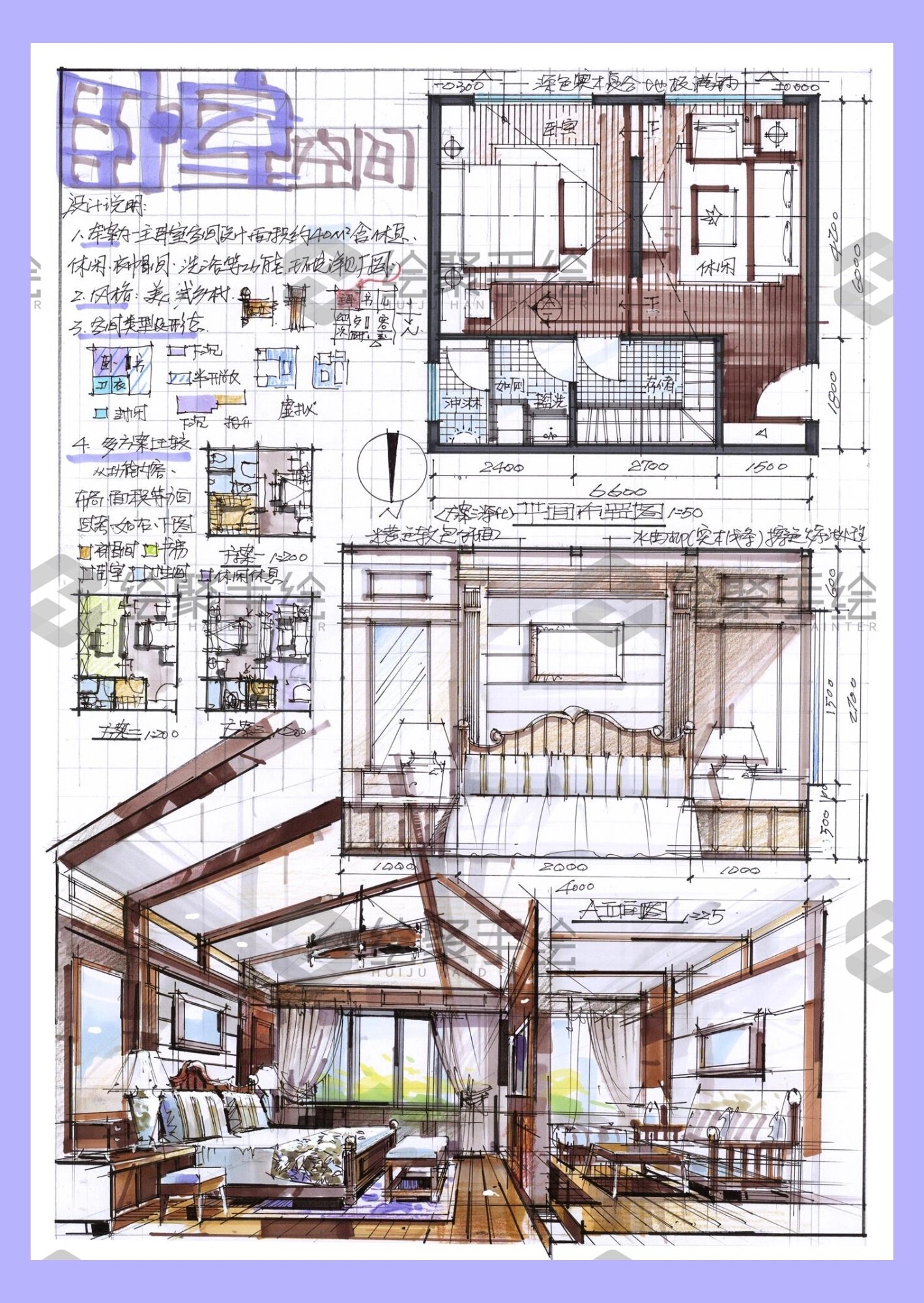 🟢️环艺设计考研┃ 卧室空间快题设计