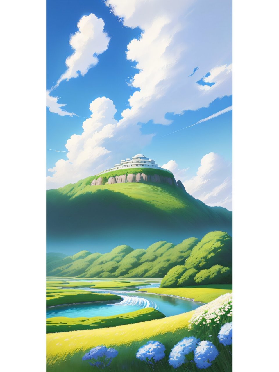 每日壁纸 超美的漫画山水风景高清手机壁纸 9895 你是否需要一剂