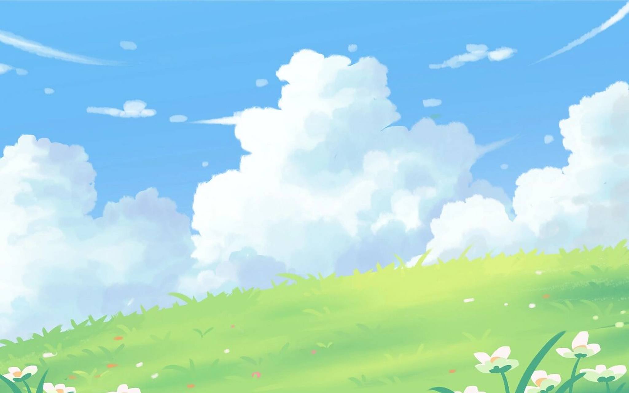 清新唯美|横版风景插画图 今日素材分享~ 	 插画素材设计~满满的春夏