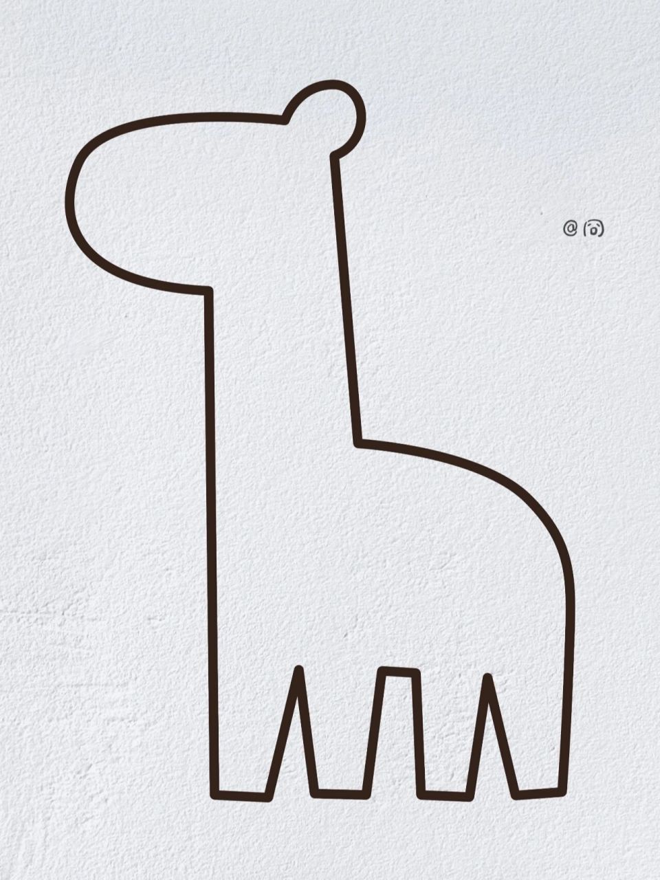 动物简笔画之可爱的长颈鹿(内附过程图)