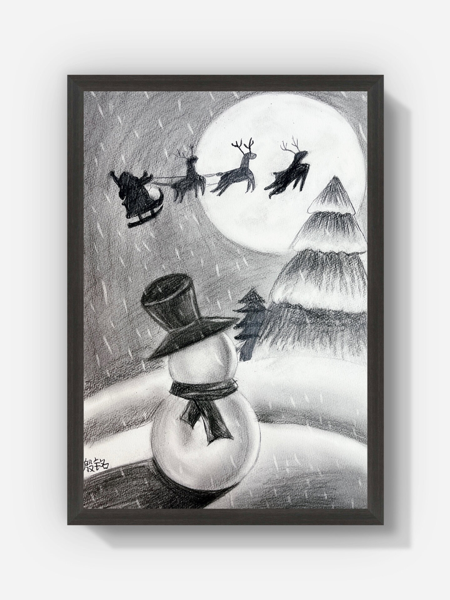 圣诞创意素描作品及素材