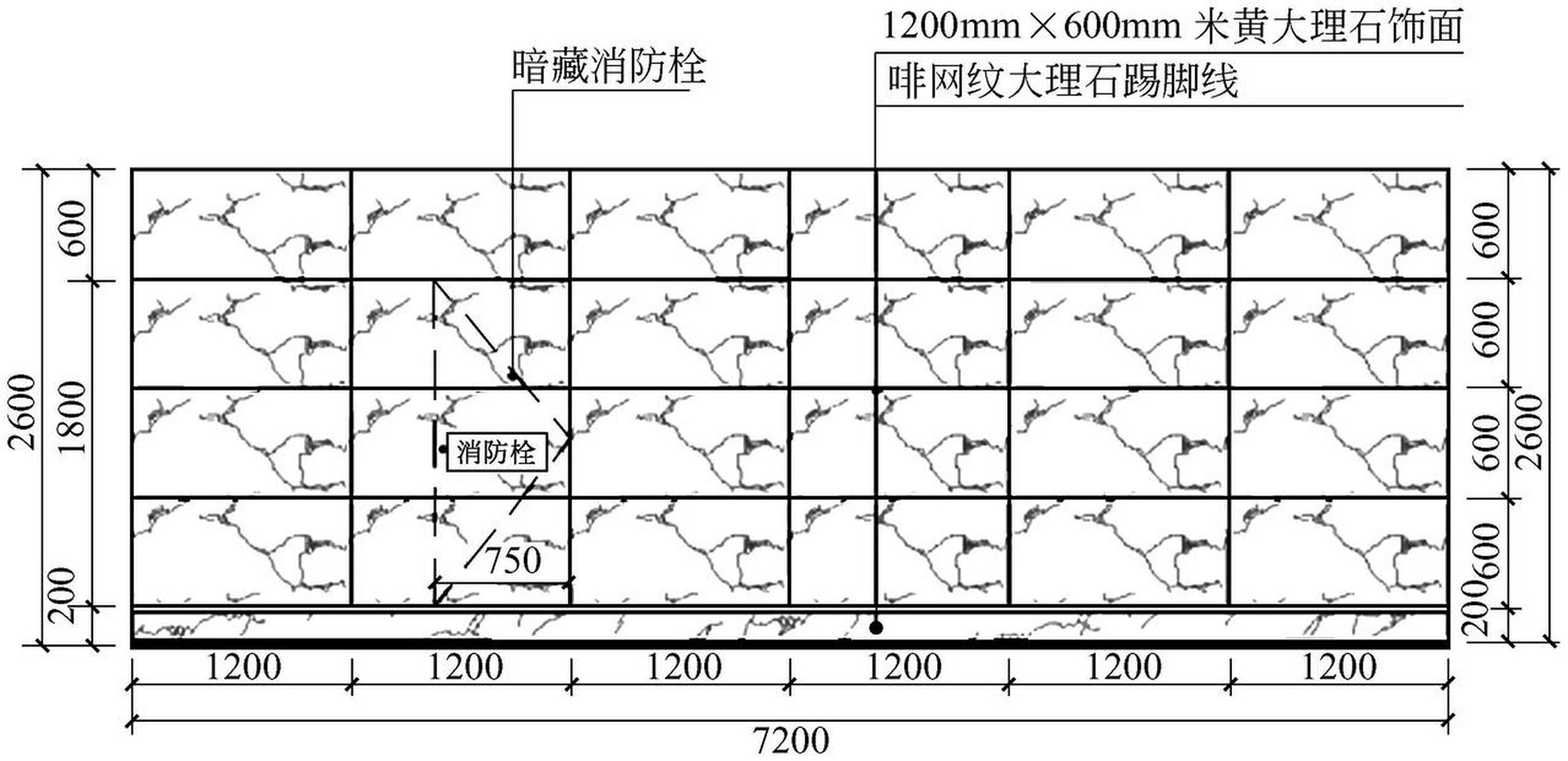 墙面石材排版图