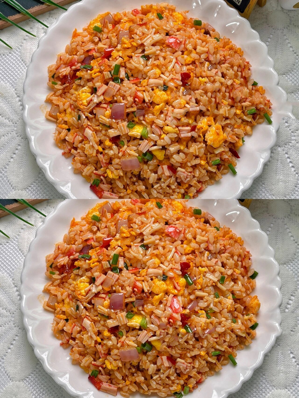 今天get舔盘的蟹柳鸡蛋炒饭,味道太香了,蟹柳的鲜味很浓郁,最爱炒饭的