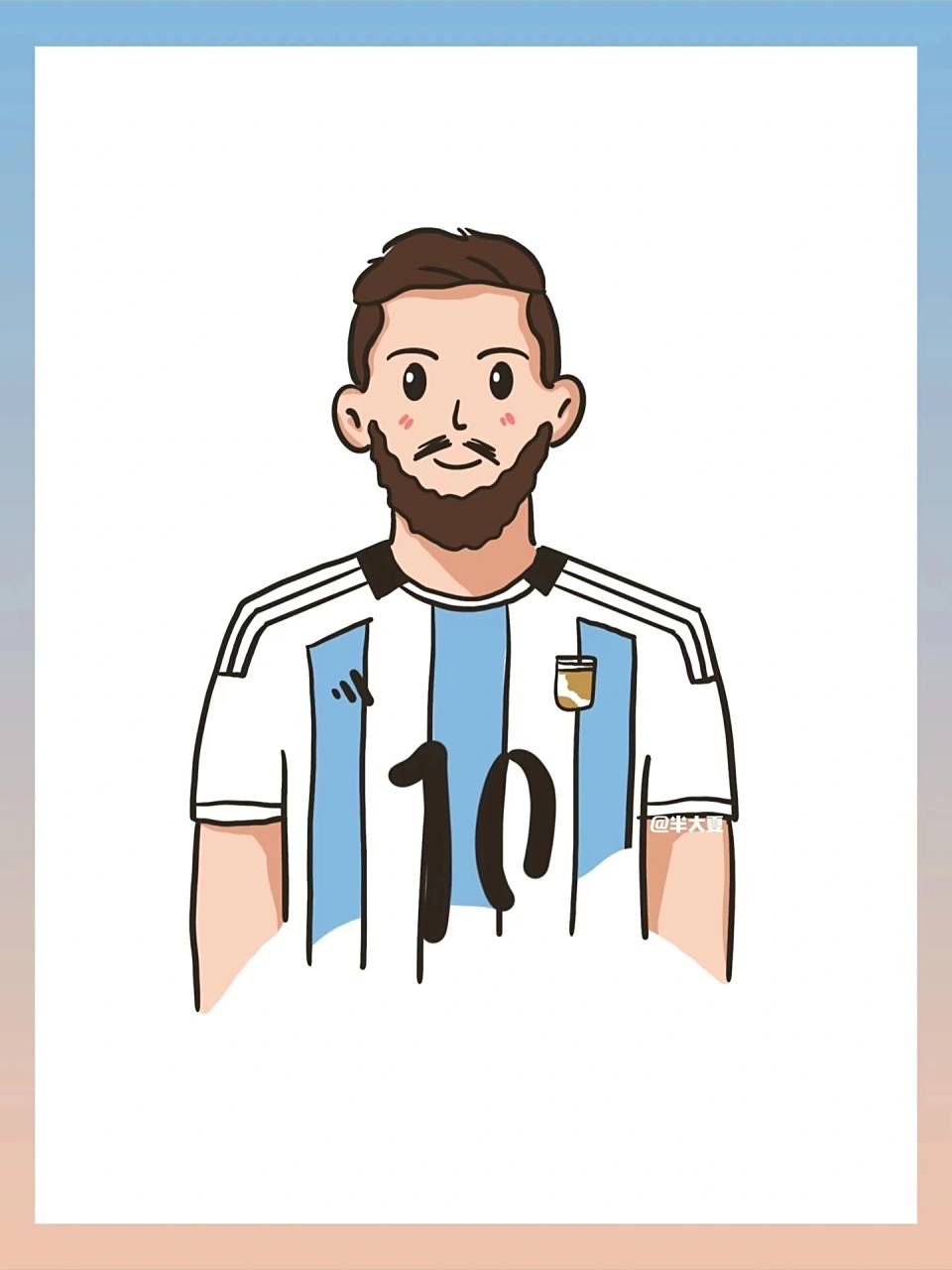 这个球星我绘96简笔画梅西   这个球星我绘