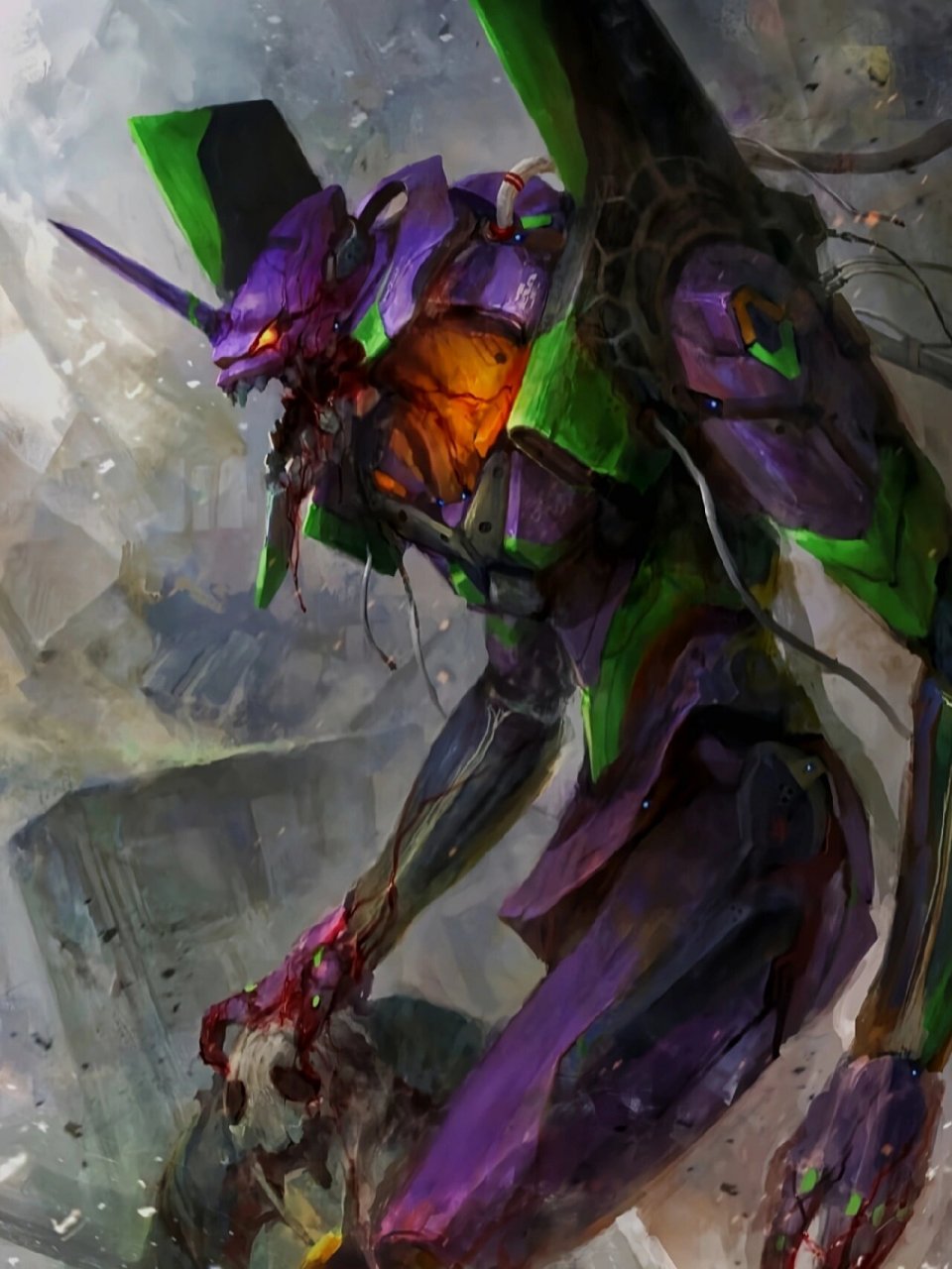 初号机!暴走! 暴走!一半天使一半魔鬼,   壁纸