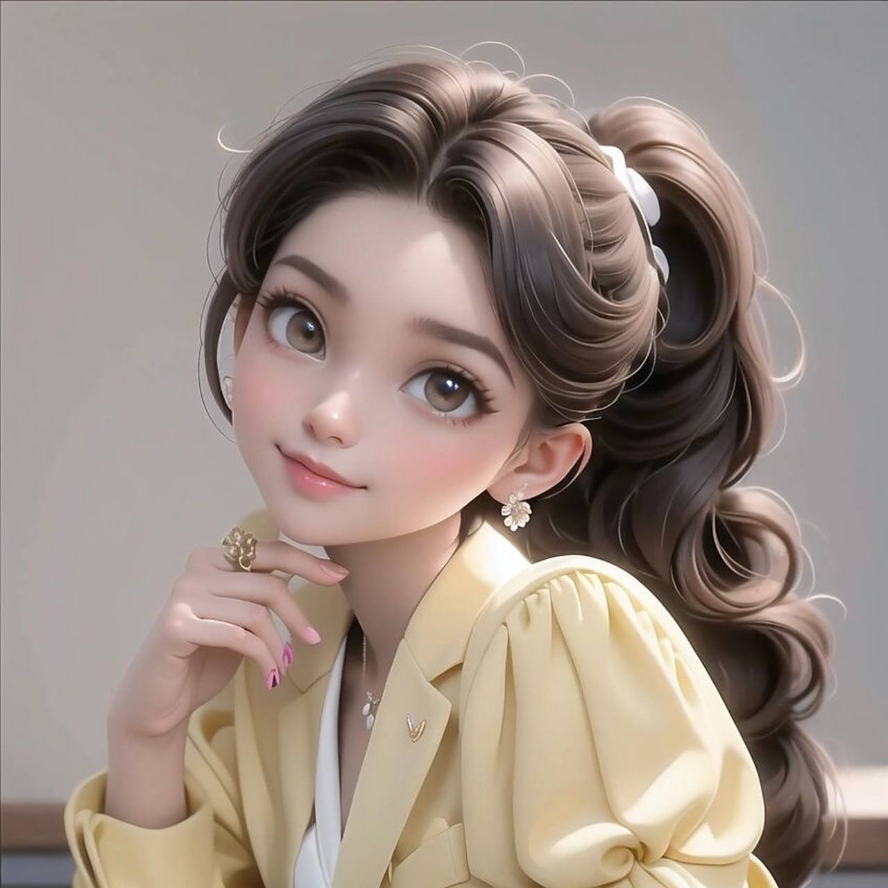 高马尾房地产销售员头像,女生头像9195 喜欢这种干净利落的感觉