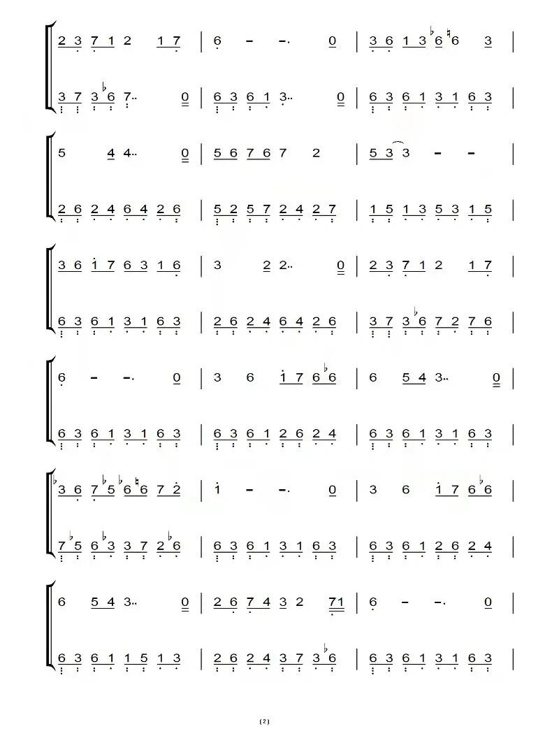 《往日时光》简谱