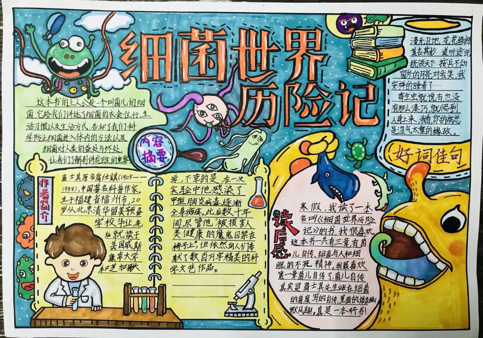 书籍手抄报 来一波书籍手抄报作品 小学不同年级要求看的书