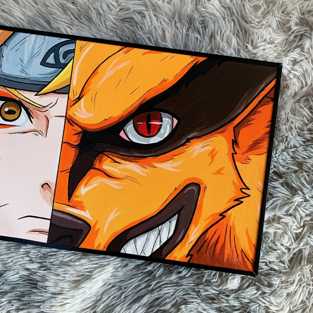 丙烯画|火影忍者鸣人九尾|附绘画过程