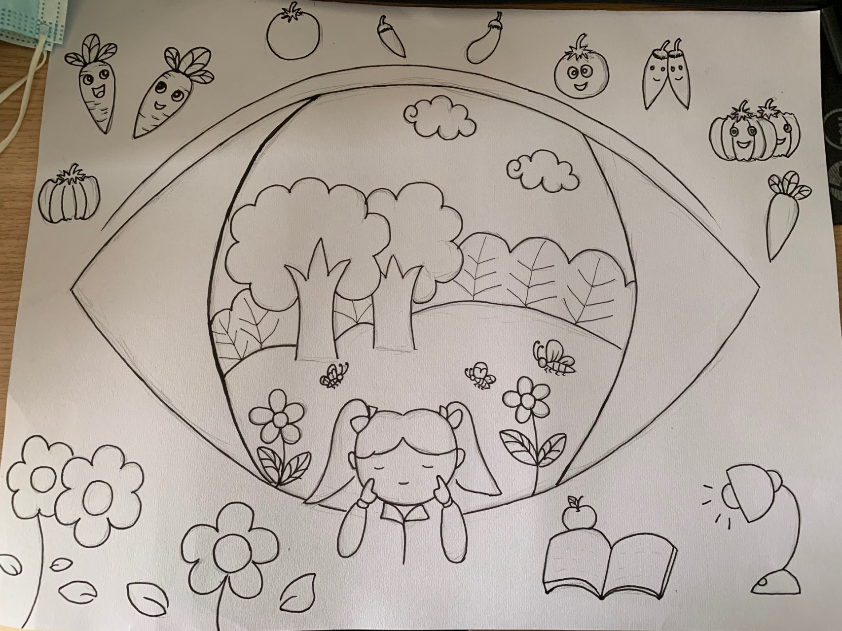 爱眼护眼主题画98 保护视力 从我做起.