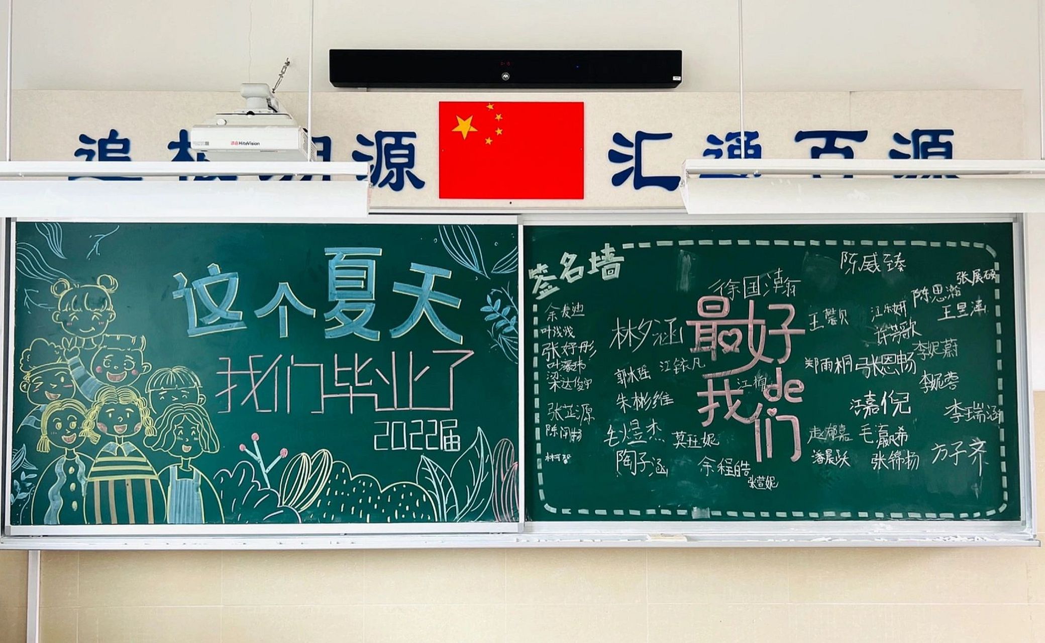 工作|六年级毕业黑板报 帮同事画得六年级毕业黑板报 这班学生也是我