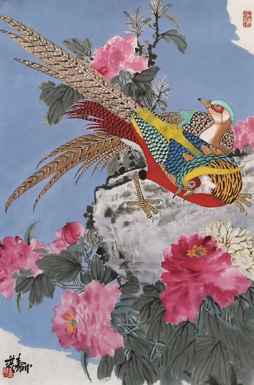 河北美院教授画家李洪涛老师花鸟作品#国画##书画