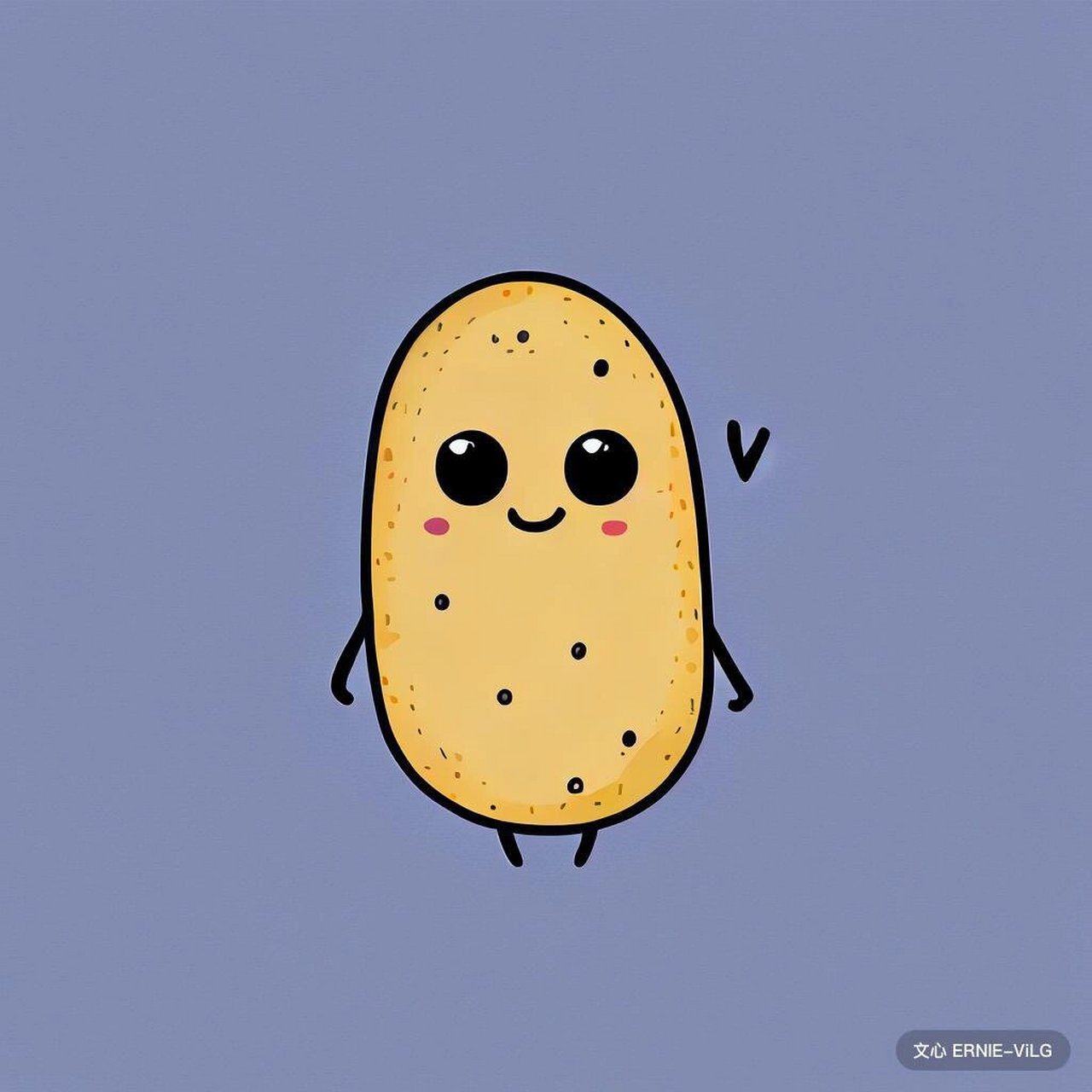治愈系 蔬菜精灵 小土豆 头像 约稿 #文生成图# #ernievilg# #艺术