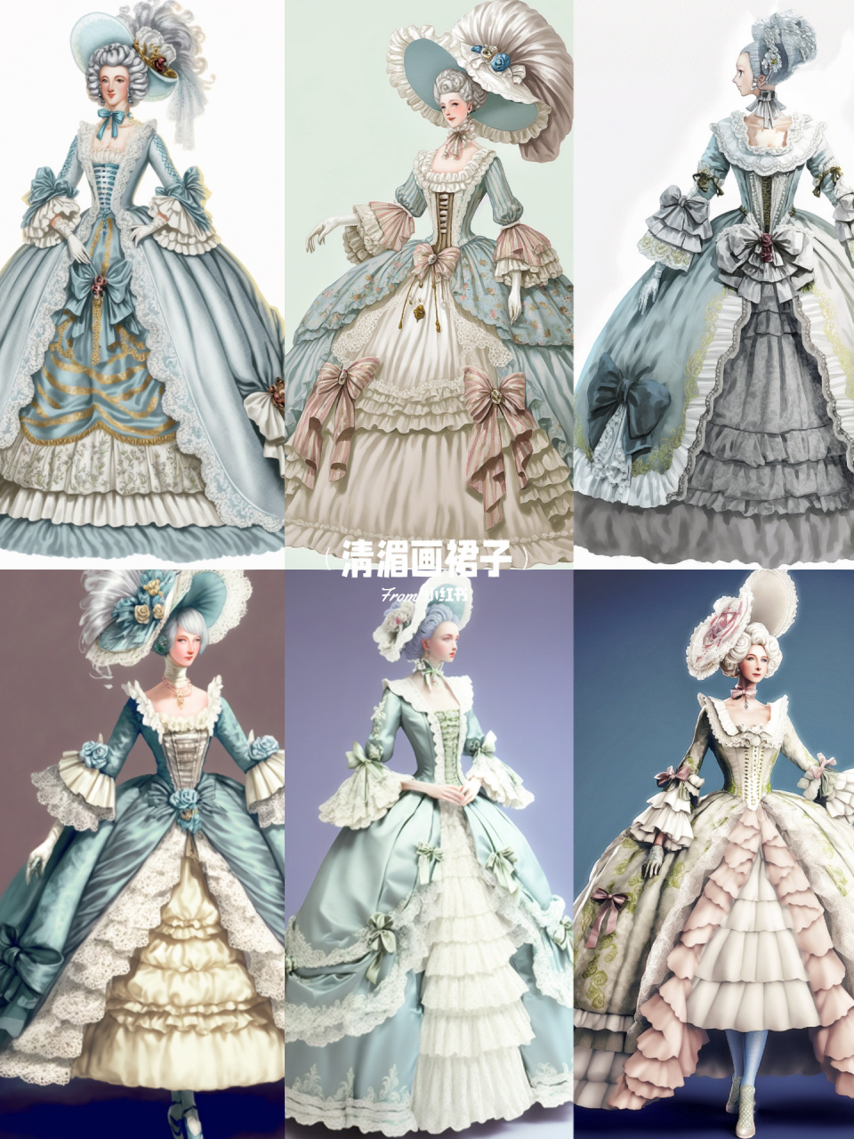 复古宫廷风系列礼服-豆沙绿洛丽塔古典花嫁 绿色系宫廷风洛可可大裙子