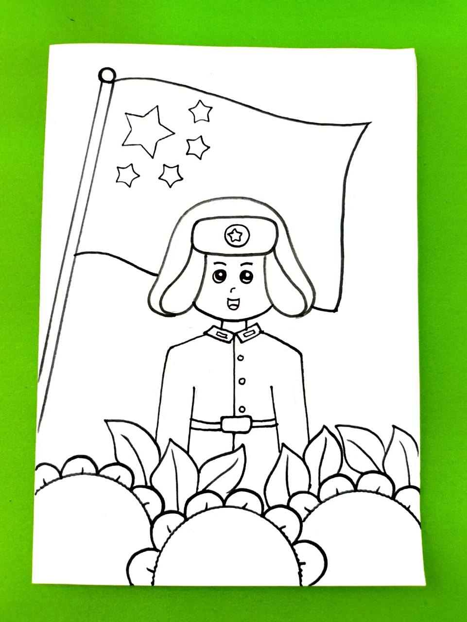 雷锋简笔画 学习雷锋好榜样,忠于革命忠于党,雷锋简笔画