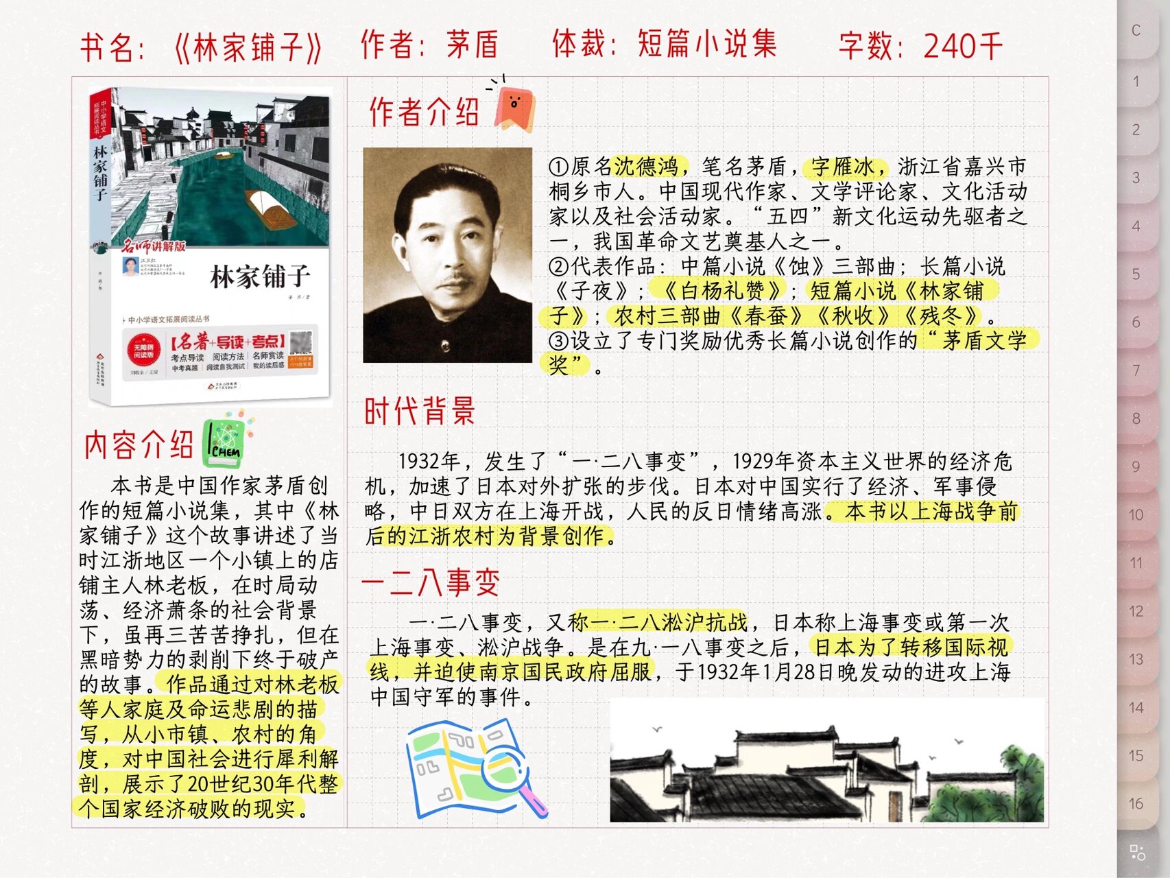 每周阅读一本书之《林家铺子》📚 🦕本书是中国作家茅盾创作的