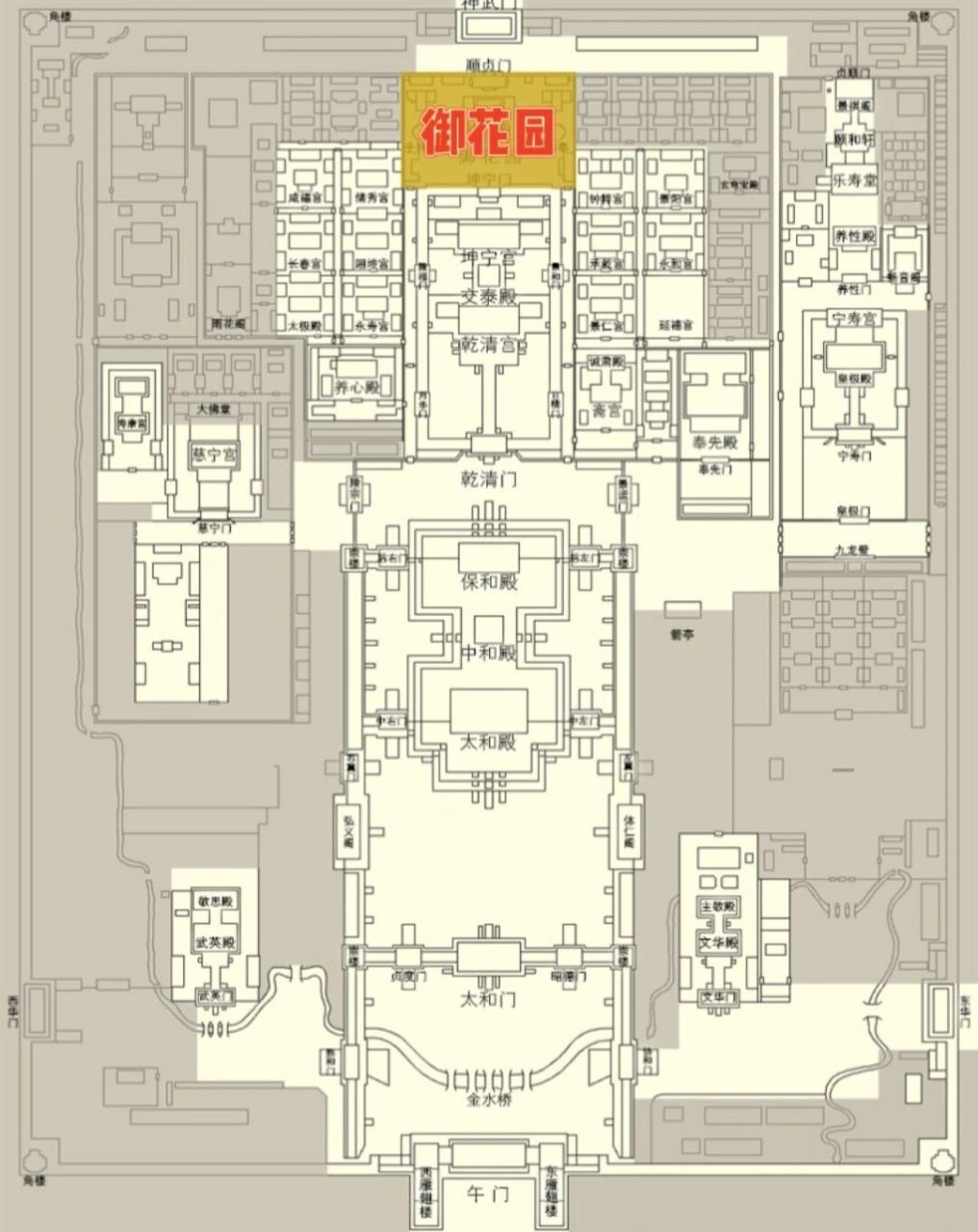 乾清宫内部布局平面图图片