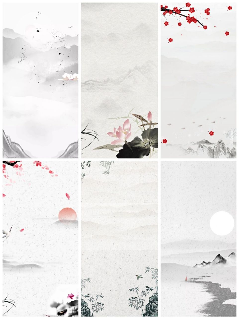 [庆祝]今天分享一组水墨风 复古中国风山水壁纸背景图素材 [庆祝]感觉