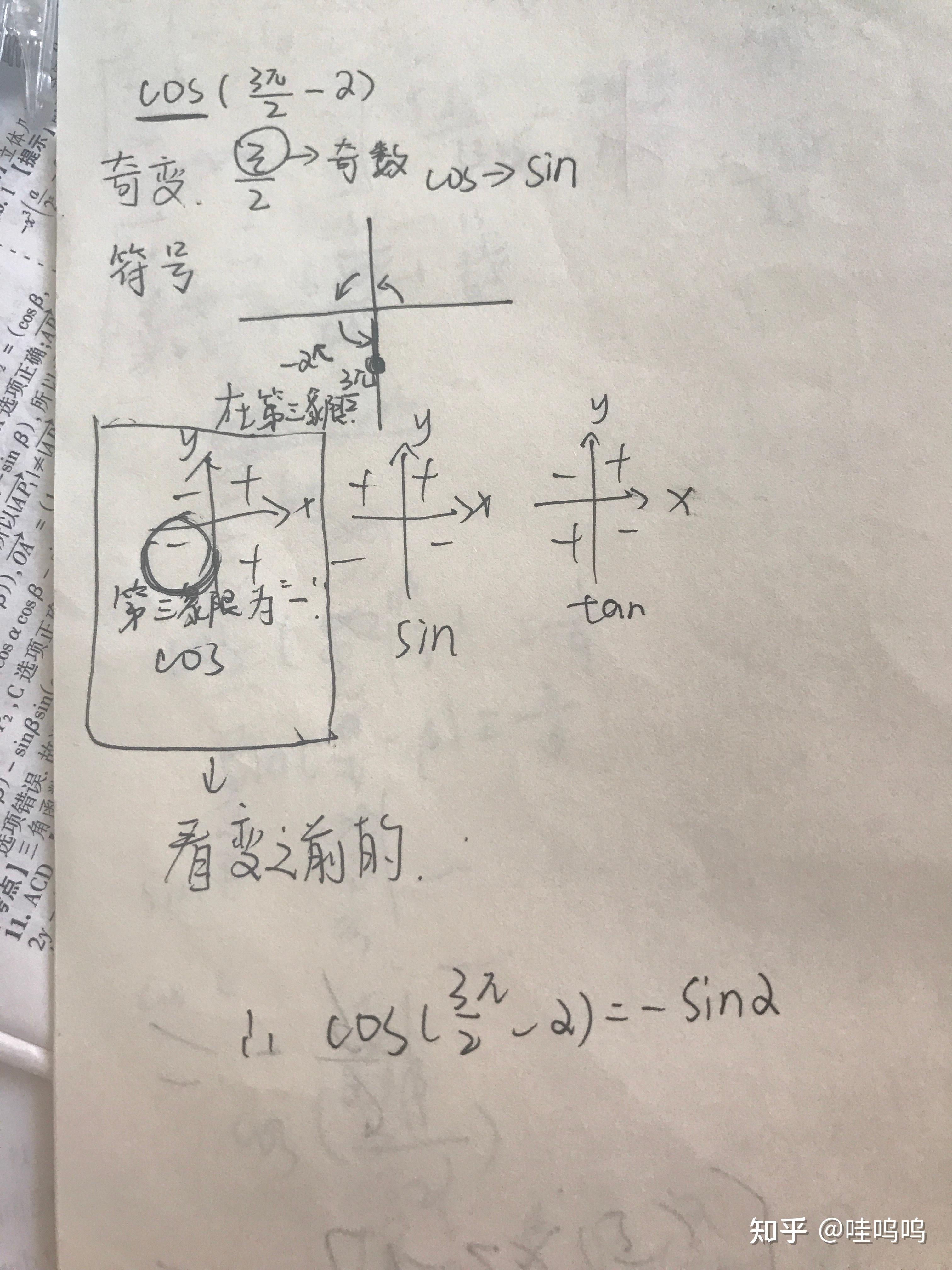 sin象限的划分图图片