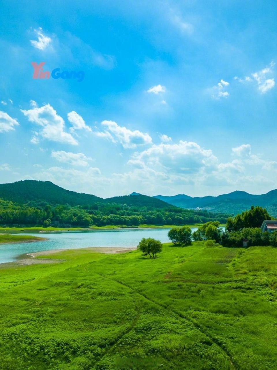 02#沿着黄河遇见海# 夏天的济南狼猫山水库,有木有一种大草原的感觉