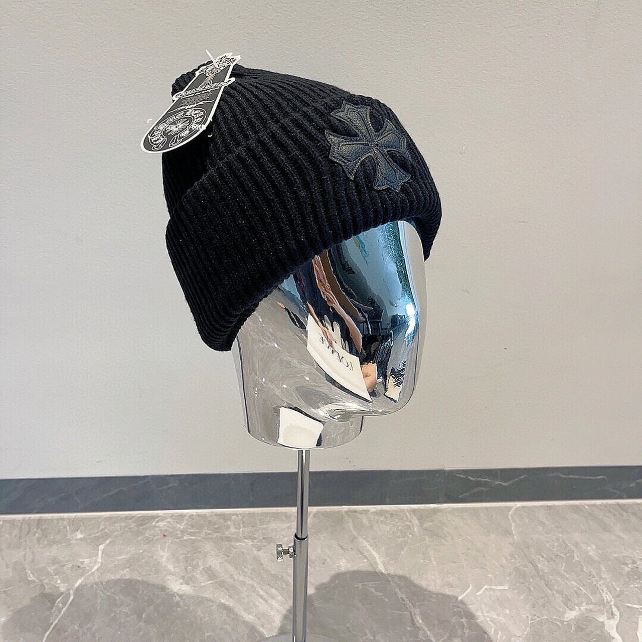 明星同款 | 克罗心十字架79帽子90 克罗心ch新款皮标针织毛线帽