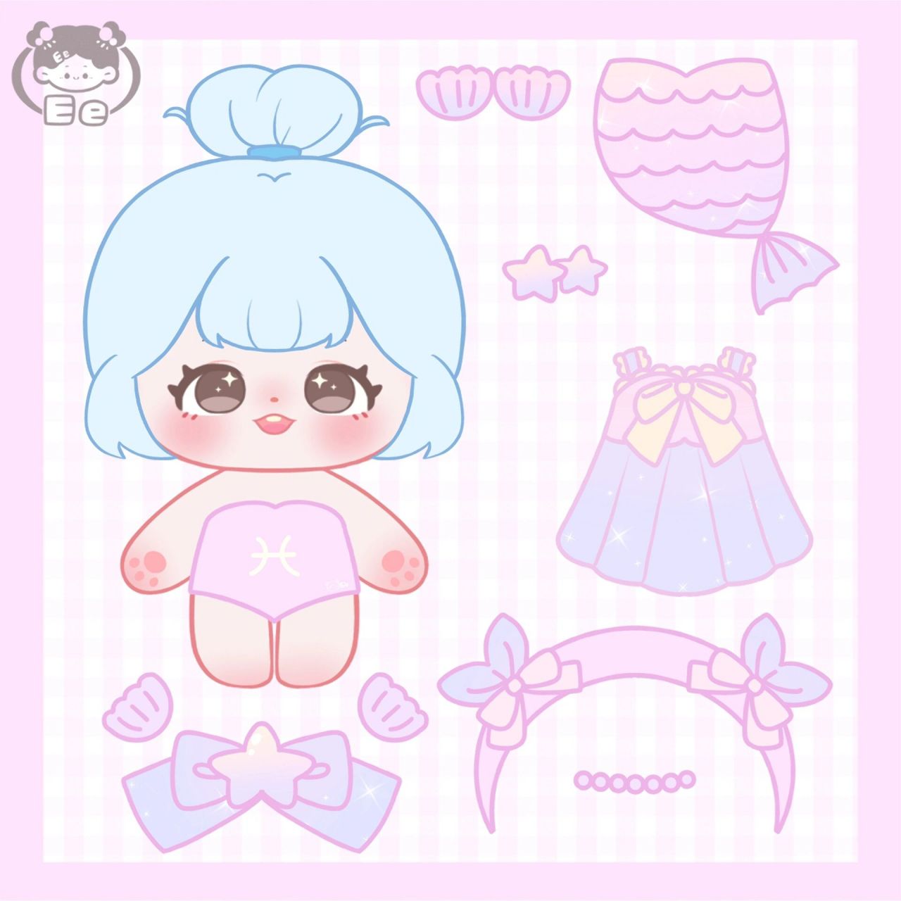 棉花娃娃换装星座系列 | 双鱼座 双鱼座棉花娃娃换装