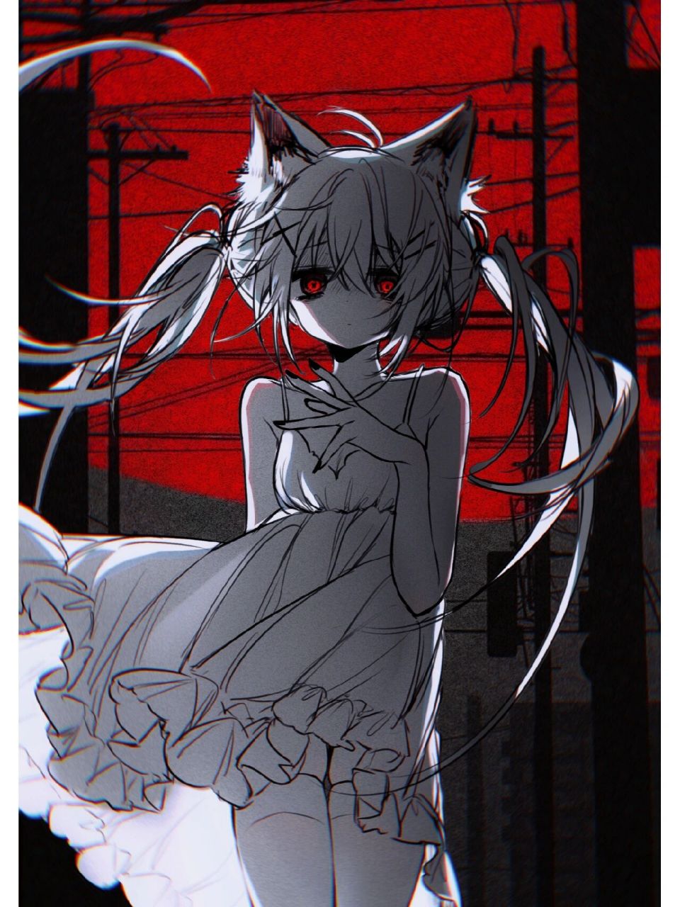 画过的黑暗系头像壁纸 以前画的一部分暗黑系病娇风格头像壁纸,角色是