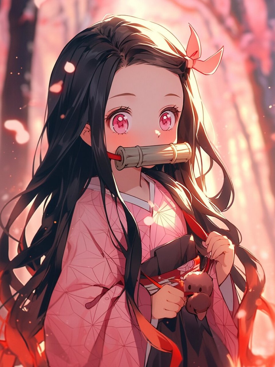 【鬼灭之刃】灶门祢豆子丨精美壁纸(上) 常态 祢豆子变为鬼后最基础的