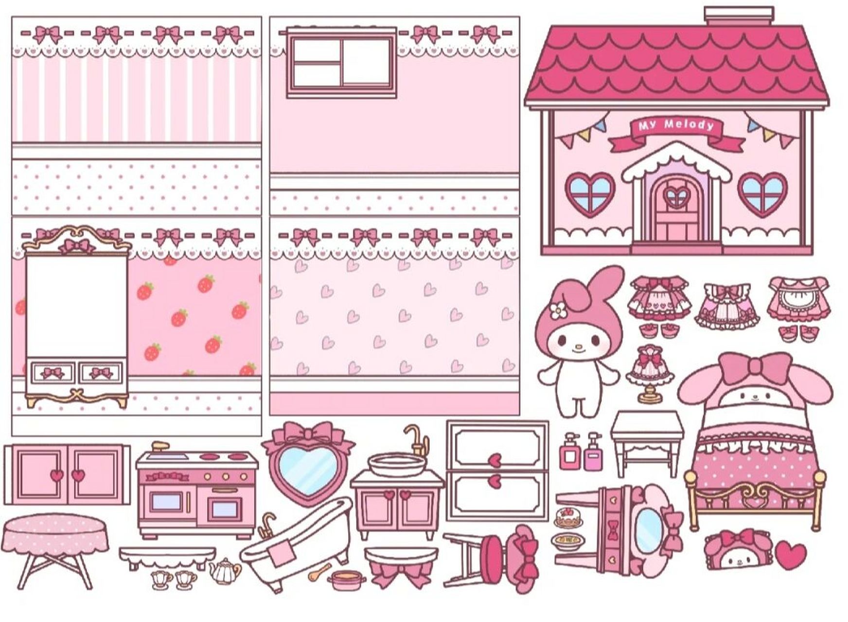 三丽欧打印素材,自制安静书,库洛米 安静书安排起来喔,超级好看,可以