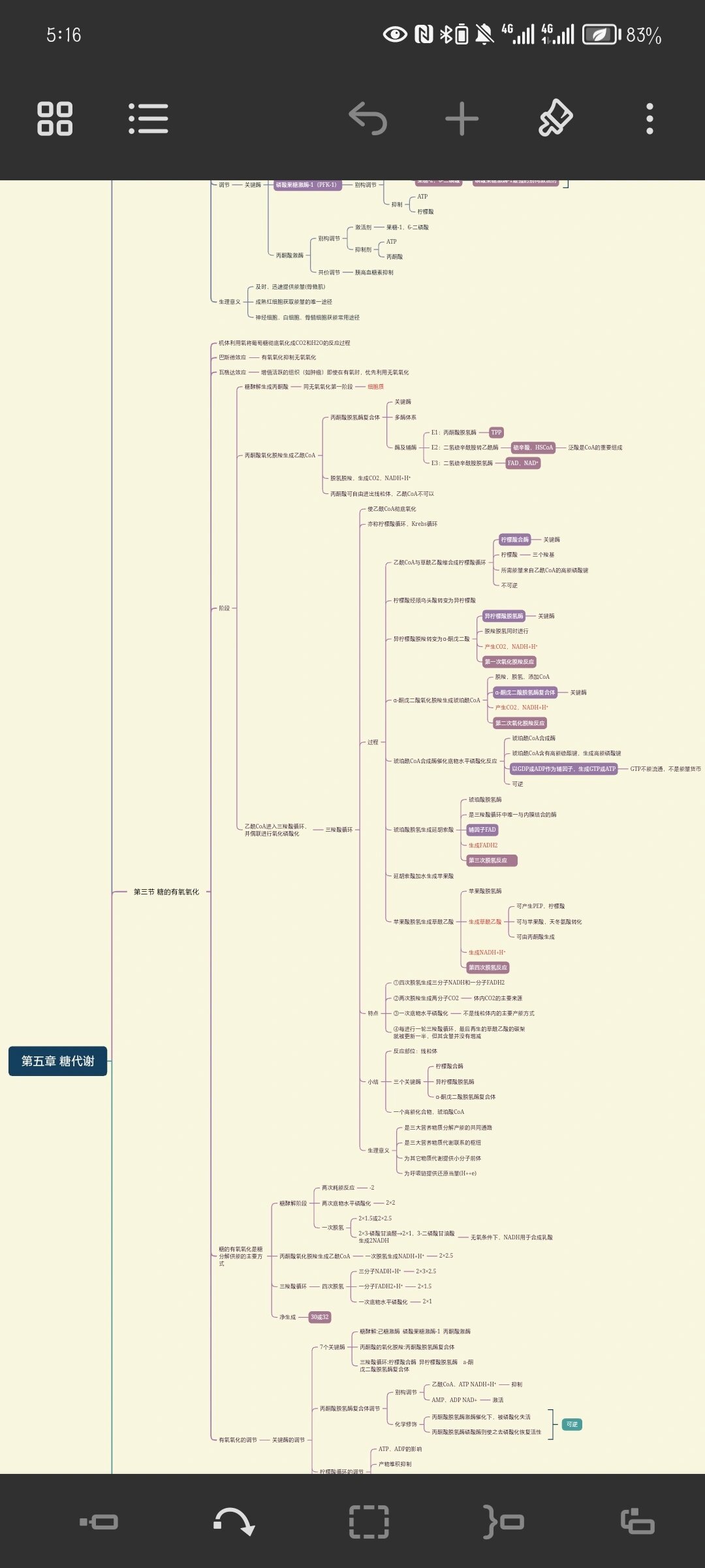 生化第五章糖代谢思维导图