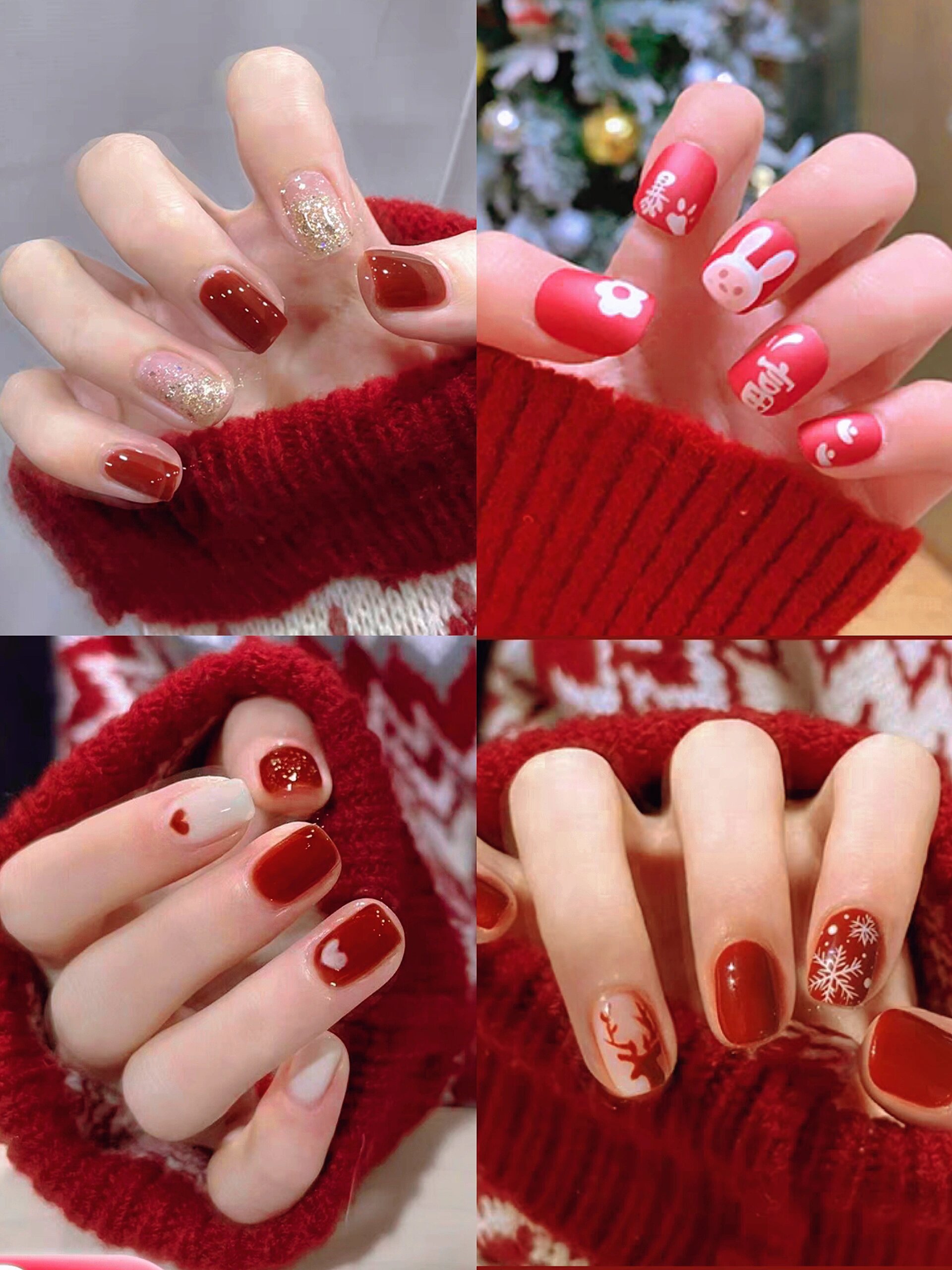 过年红色美甲我真的在不用找了!9797